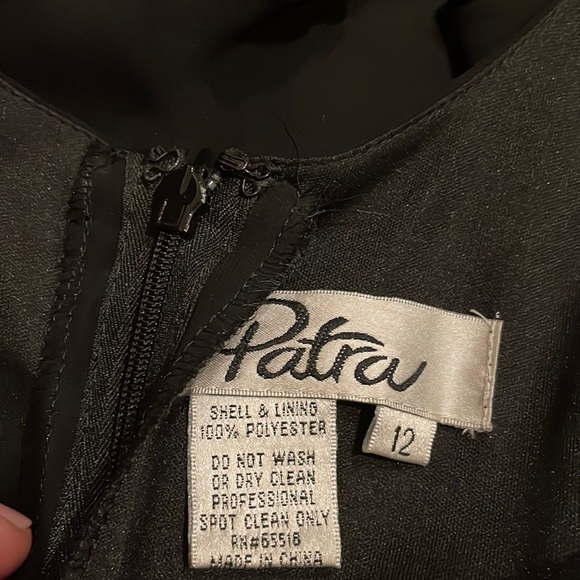 Patra Flapper Dress Tiered Chiffon Size 12 Black Fits Like Size 8 LBD - Picture 7 of 11